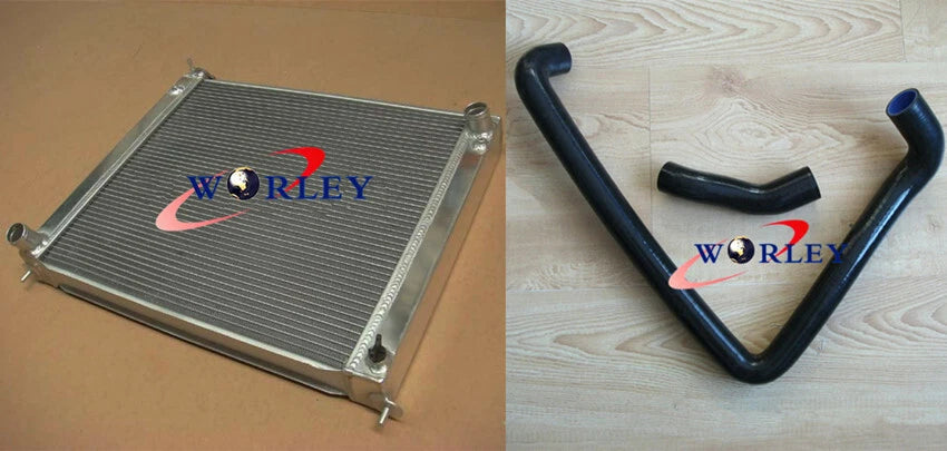 3 Row Aluminum Radiator & Black Hose for Nissan Fairlady 300ZX (1989–1996)
