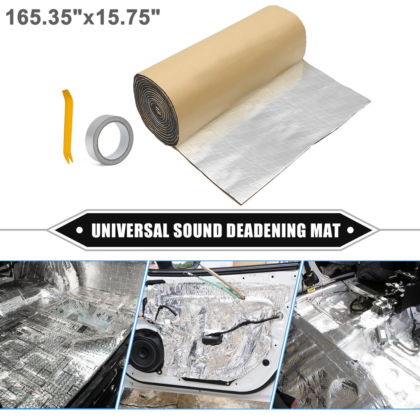Sound Deadening Mat Kit for Universal Applications (157mil, 18sqft)