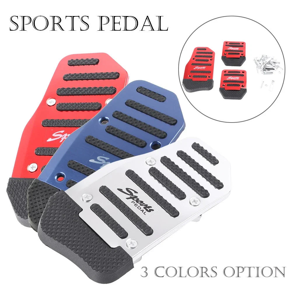Aluminum Anti-Slip Brake Foot Pegs for Car Manual Red - Sport Pedals