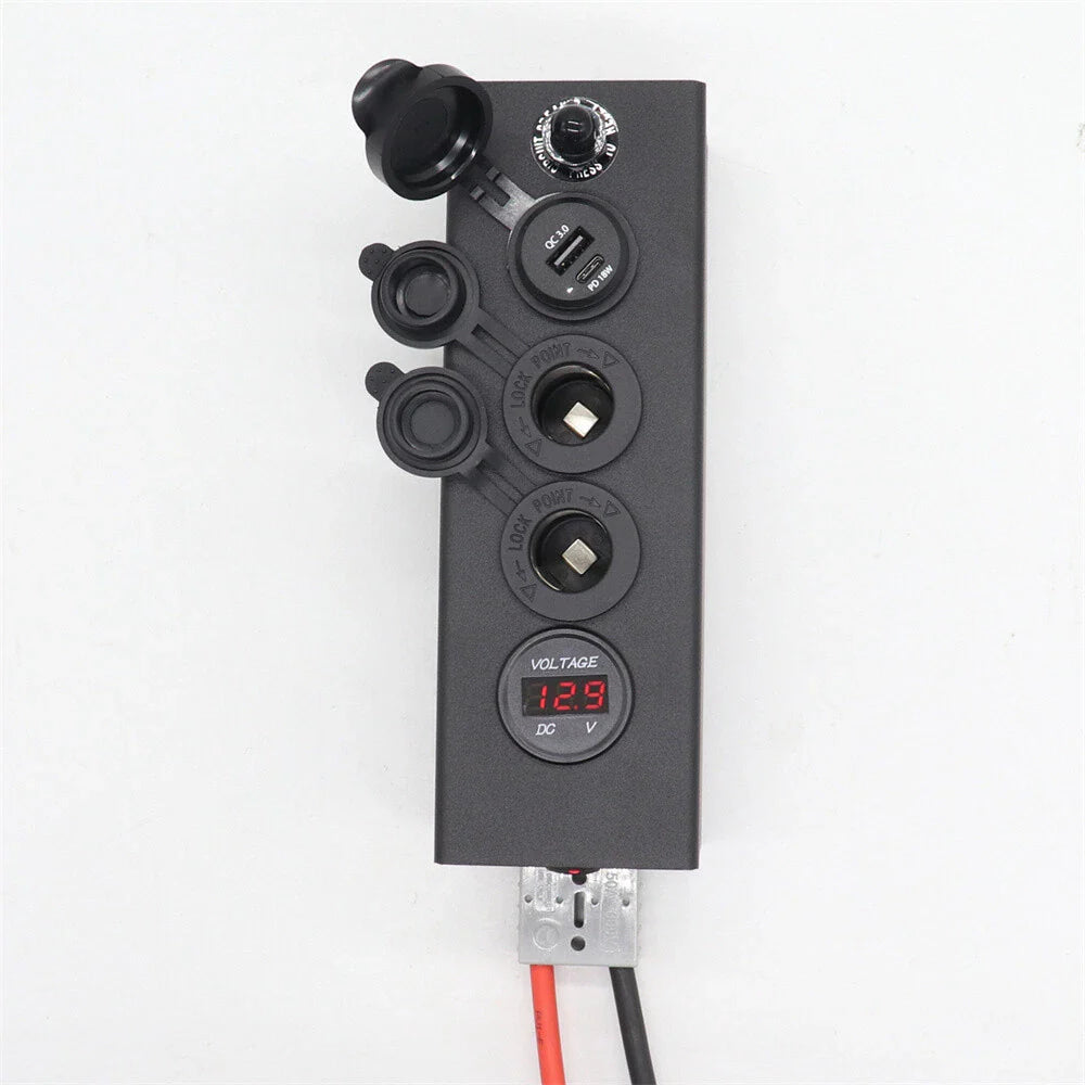 12/24V Control Box USB Type C Anderson Plug Connector for RV Camper