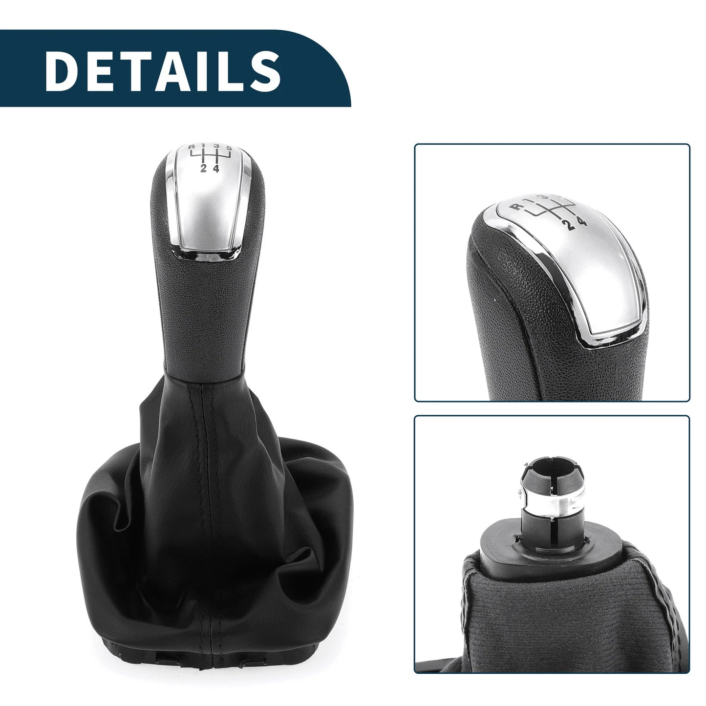5 Speed Manual Gear Shift Knob w/ Cover for Skoda Fabia I (1999–2008)