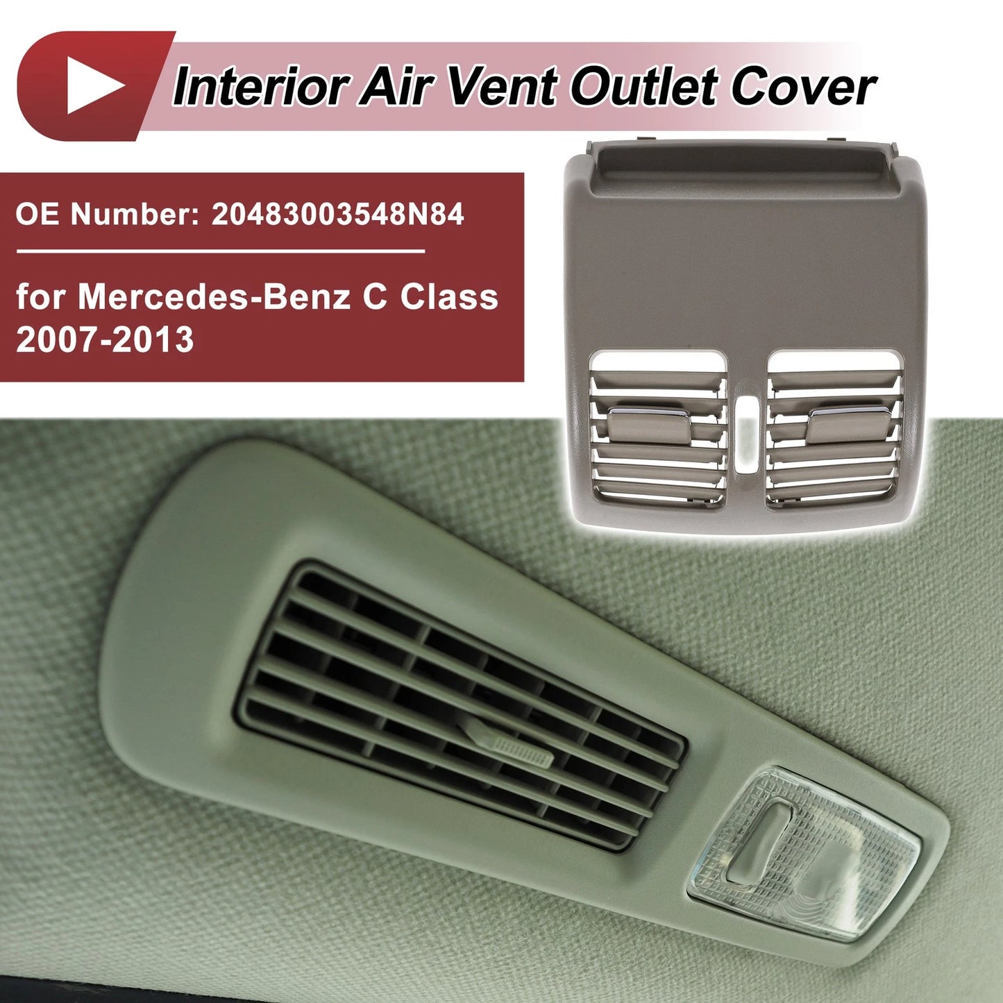 Rear Center Console Air Outlet Vent Grille No. 20483003548N84 for Mercedes-Benz
