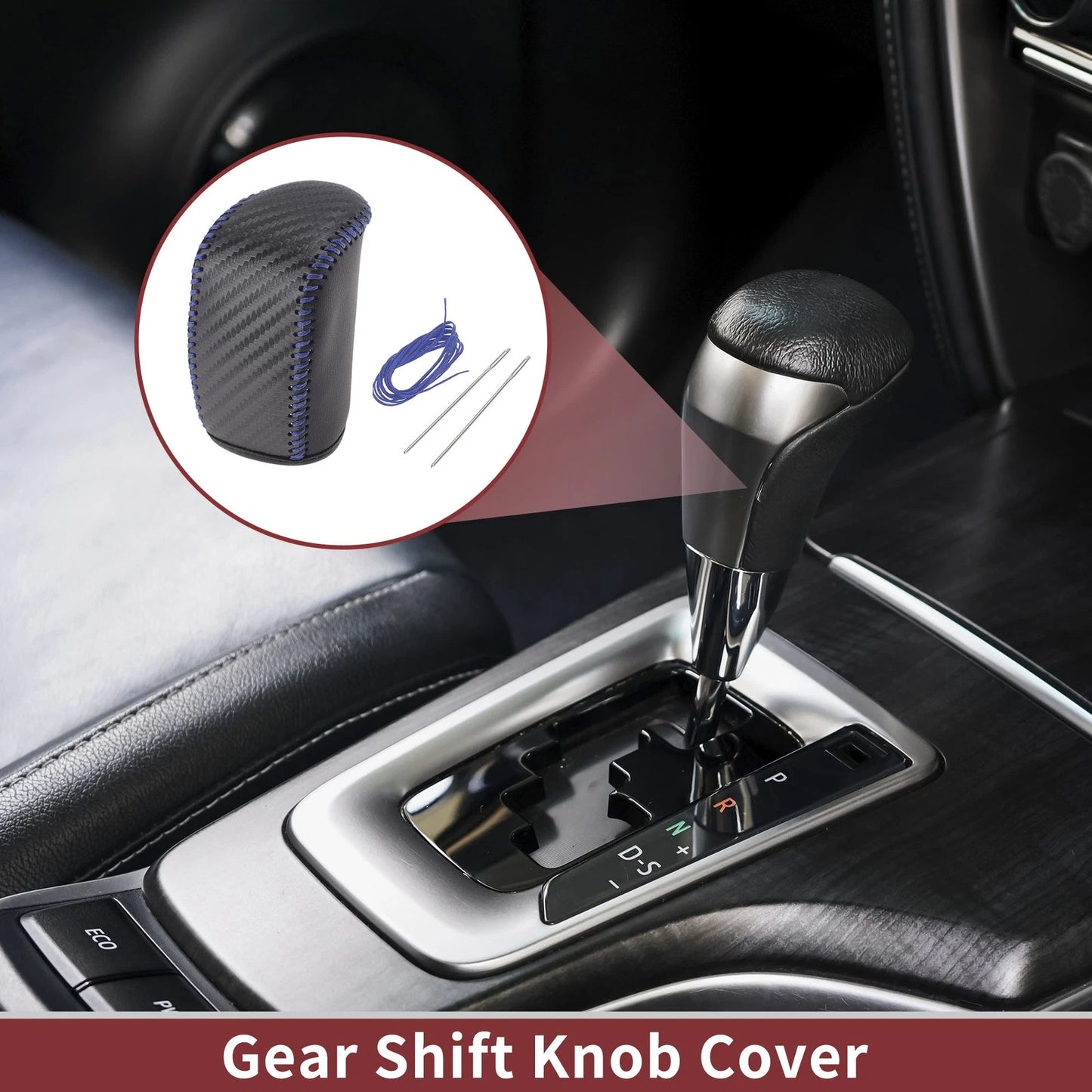 1Pc Gear Shift Knob Cover for Dodge Journey (2011–2020) Black Blue