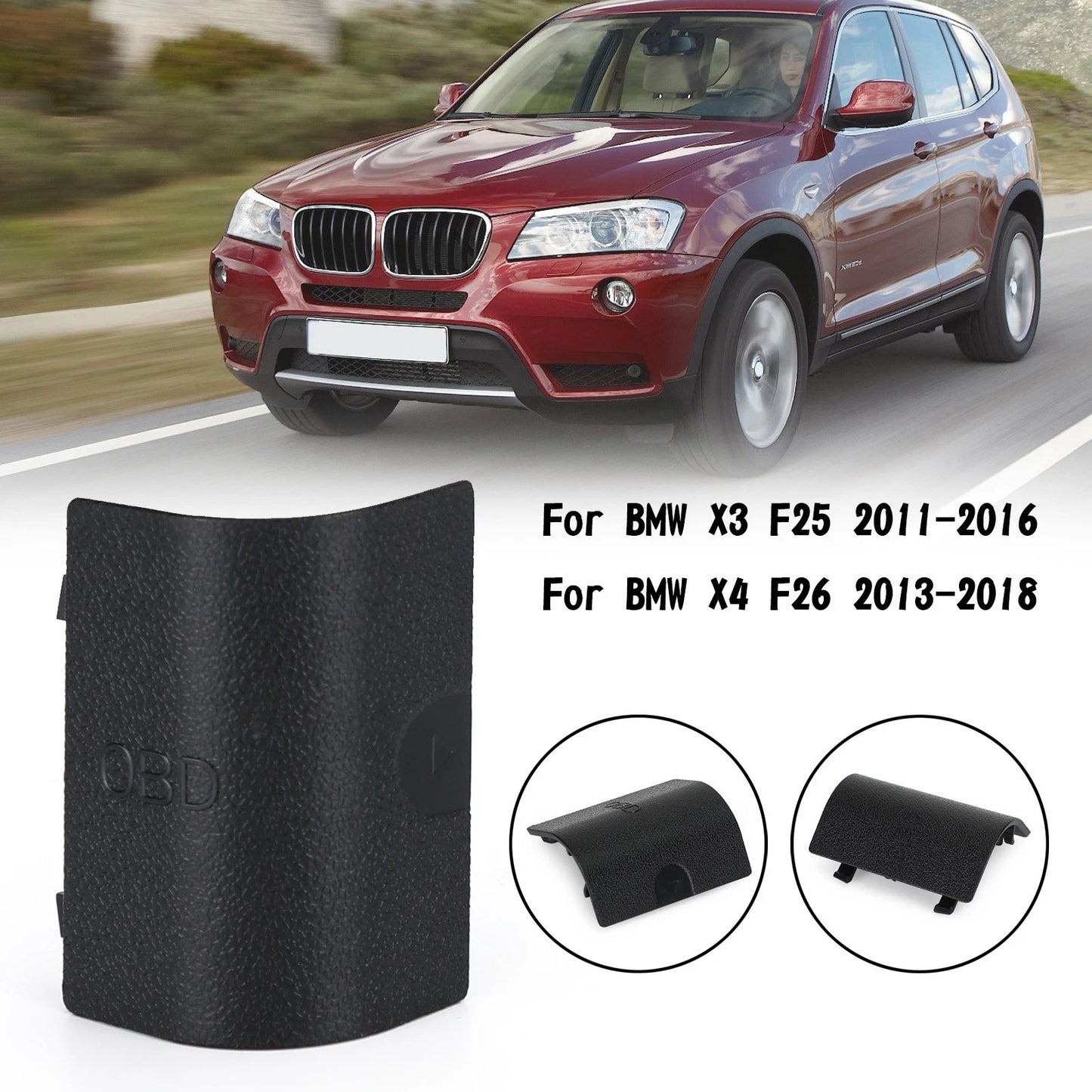 LHD OBD Socket Plug Diagnostic Port Cover for BMW X3 F25 F26 (2010–2018)