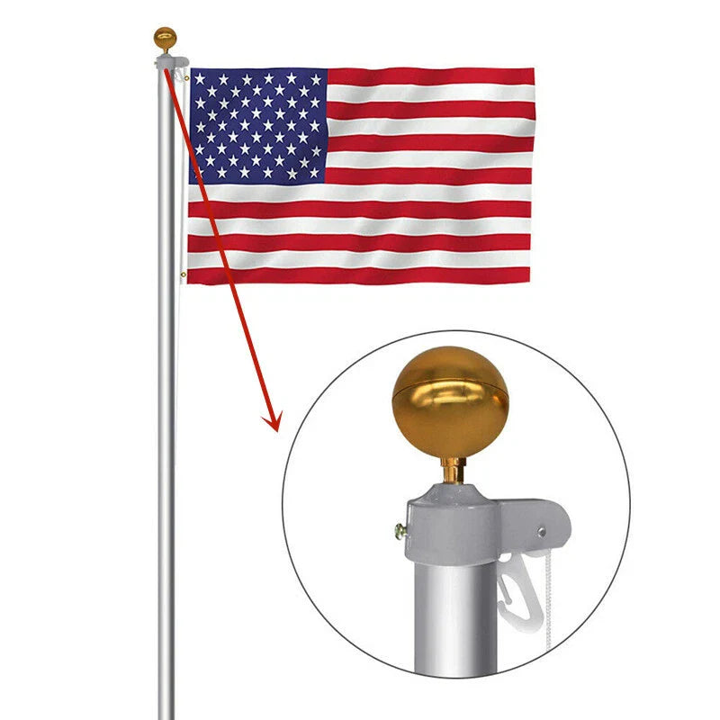 Flag Pole Truck Pulley Halyard Cleat Clips Rope Model