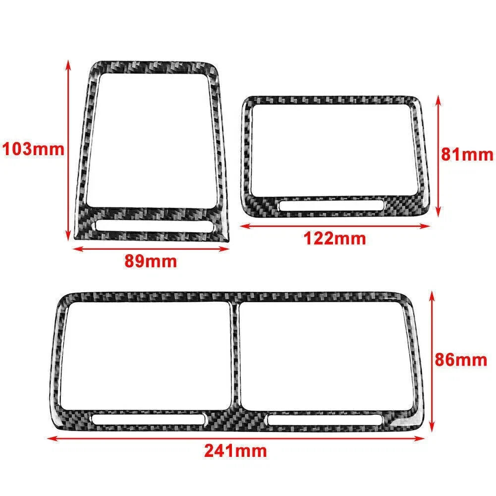 Carbon Fiber Interior Air Vent Outlet Cover Trim for Dodge Challenger (2008-14)