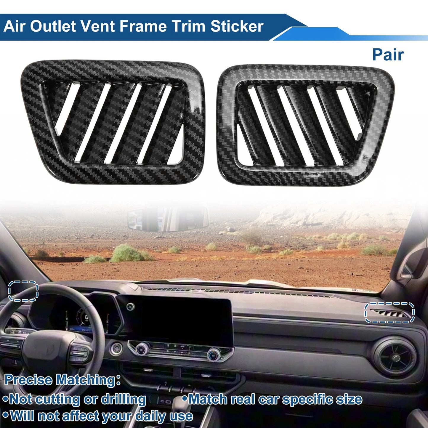 Center Console Air Vent Cover Trim Kit 1 Pair