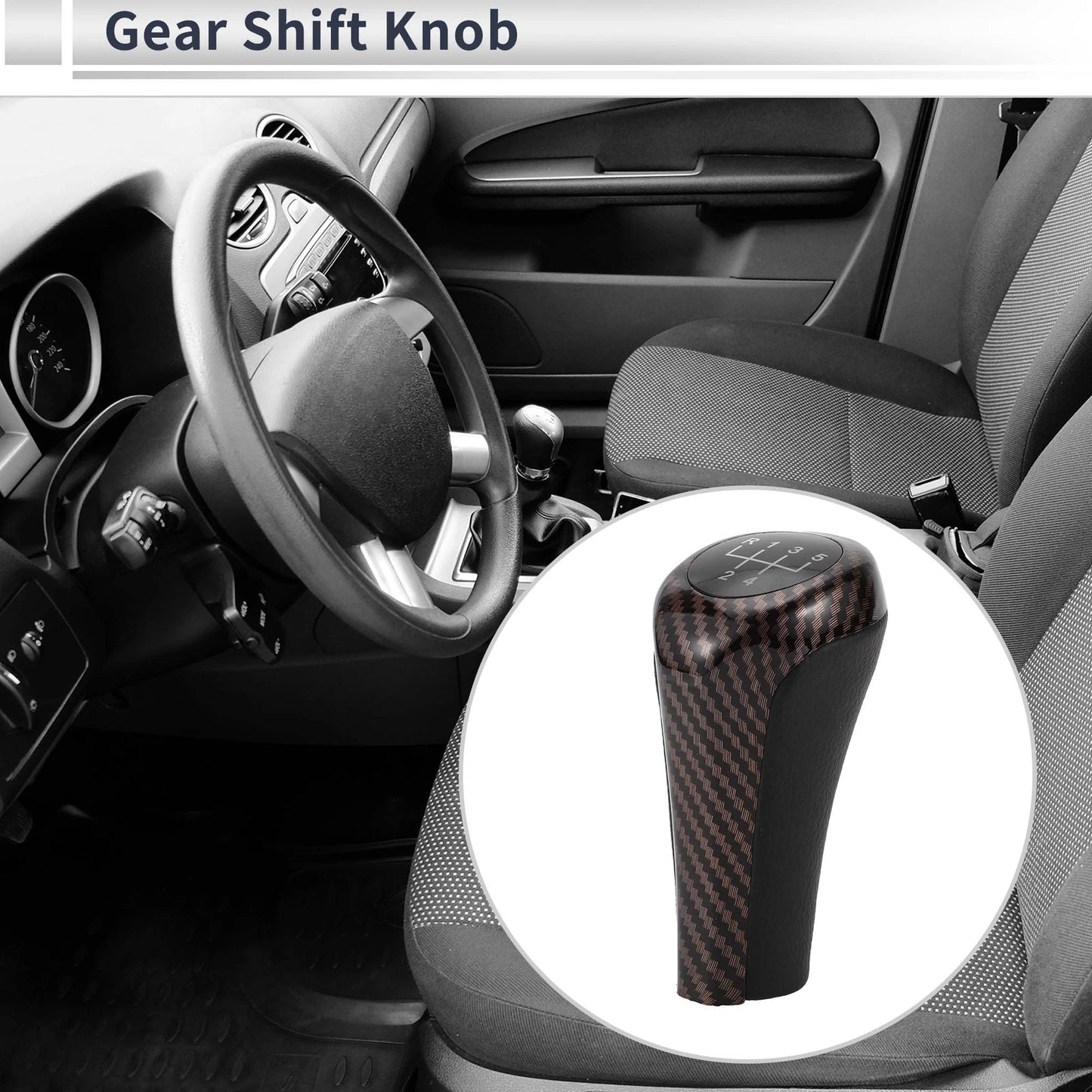 5 Speed Shift Knob for BMW X3 (2004–2020) Plastic Brown Black