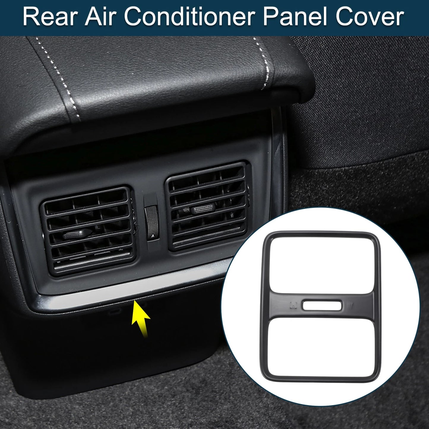 Rear Air Conditioner Panel Cover for Honda Vezel RV3/RV4/RV5/RV6 (2014–2021) Black