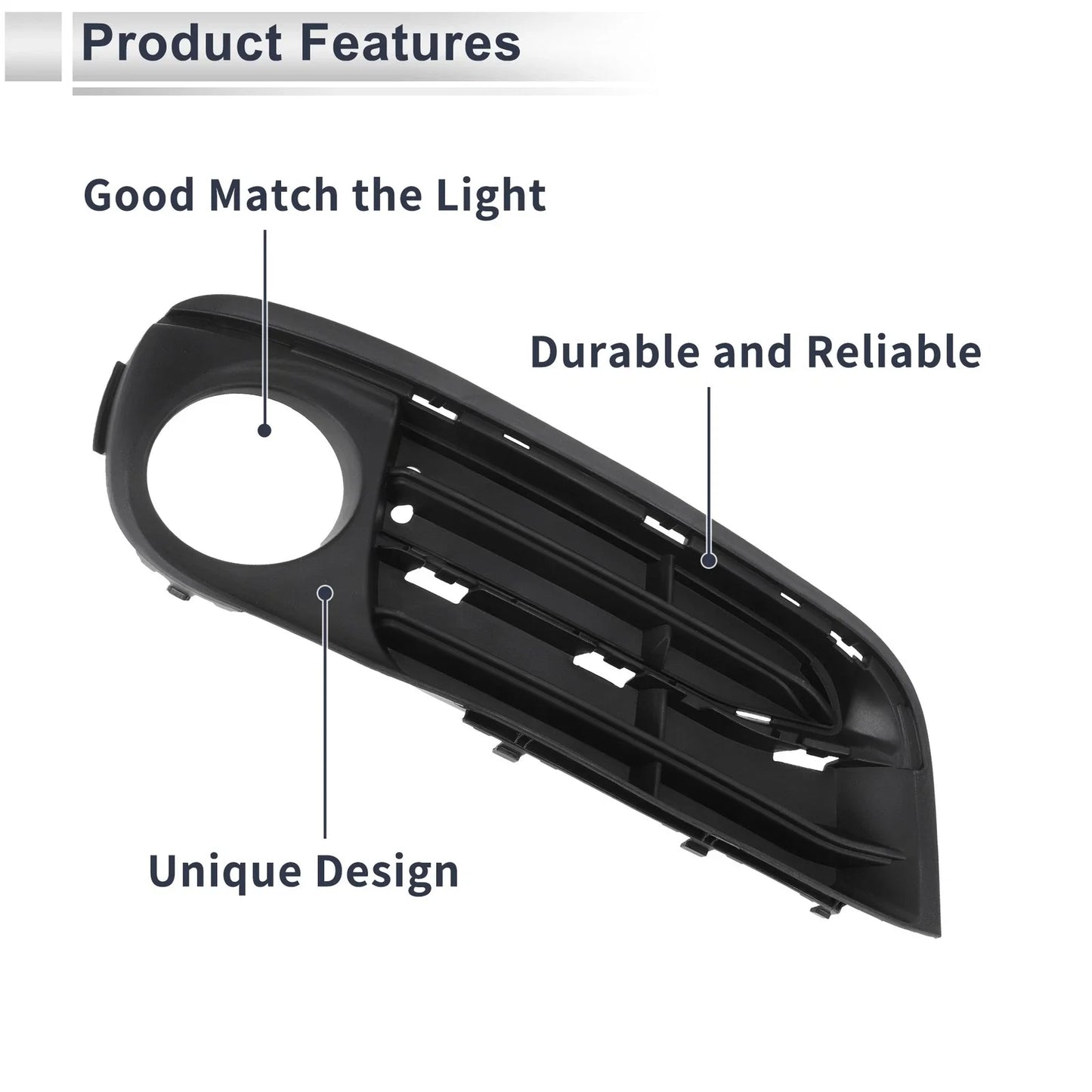 Front Right Fog Light Grill 1 Pc for BMW 5 Series (2014 - 2017)