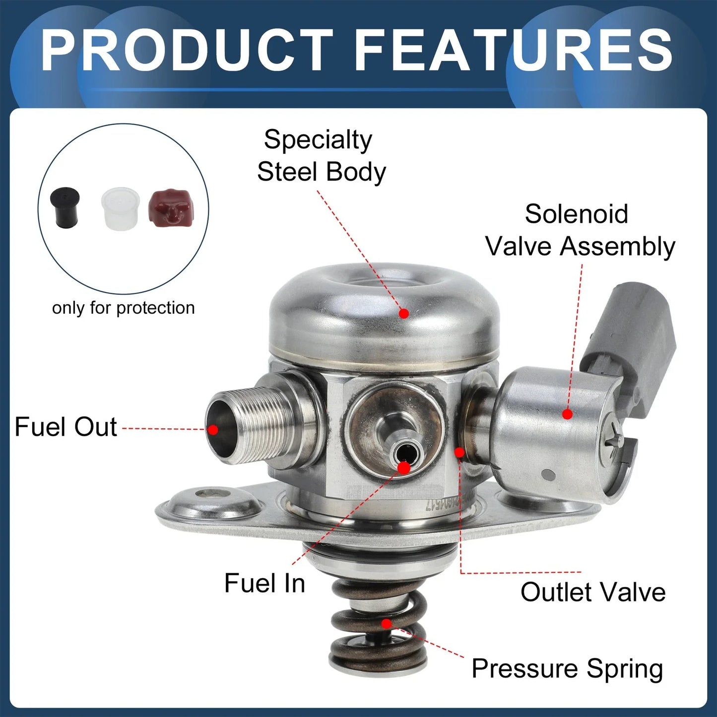High Pressure Fuel Pump for Infiniti QX30 (2017-2019) 2 x Fuel Pump Assemblies