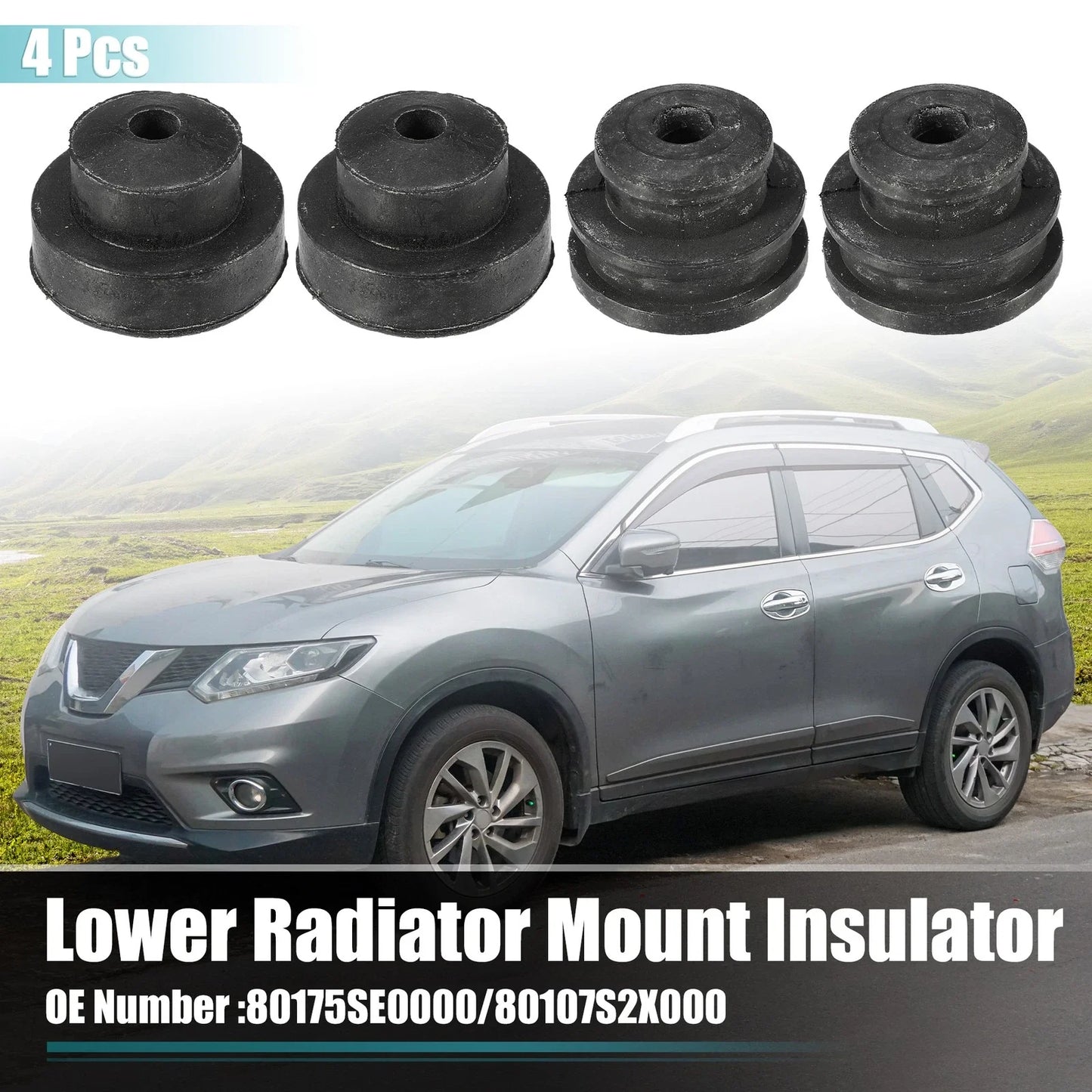 4 Pcs Rubber Pad Bushing for Honda Condenser