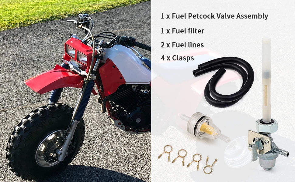 Fuel Petcock for Honda FourTrax TRX300/TRX250/TRX250X/TRX200SX (1988–1988)