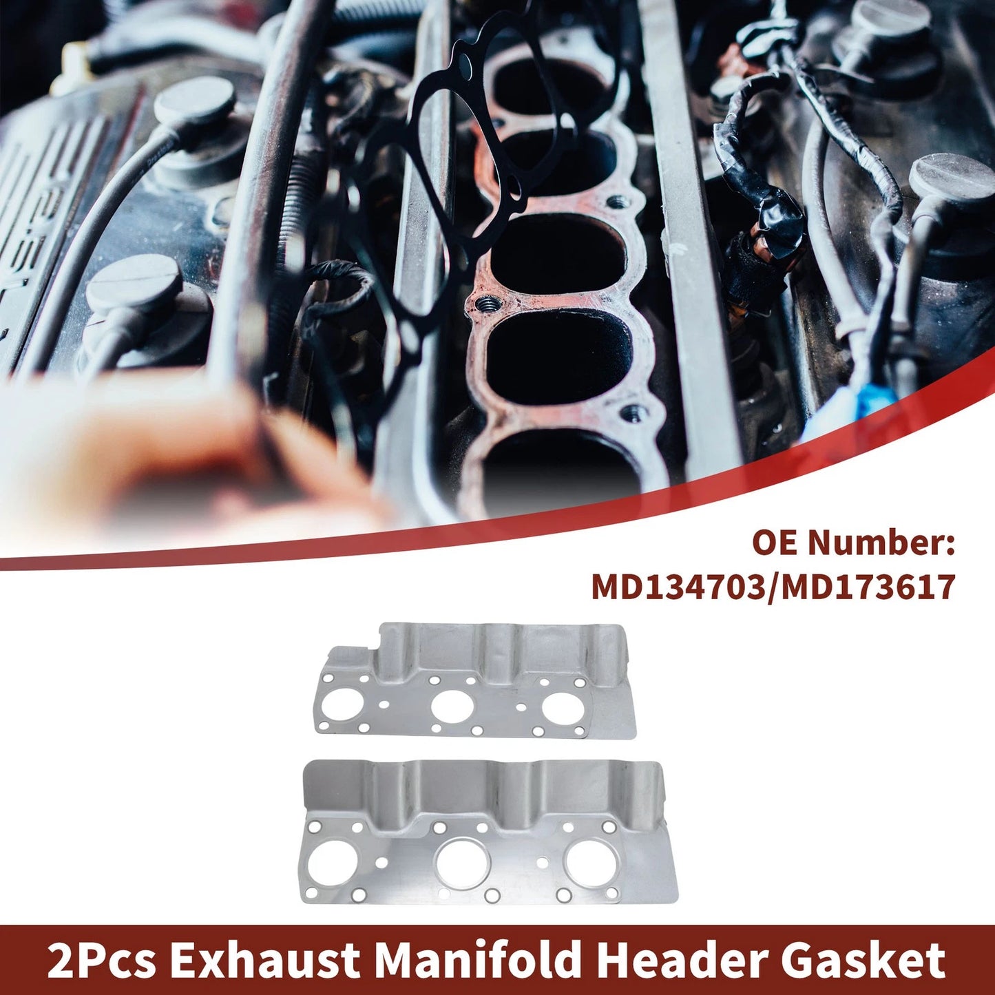 Exhaust Manifold Header Gasket for Mitsubishi Pajero/Shogun (1988–2024) No.MD134703