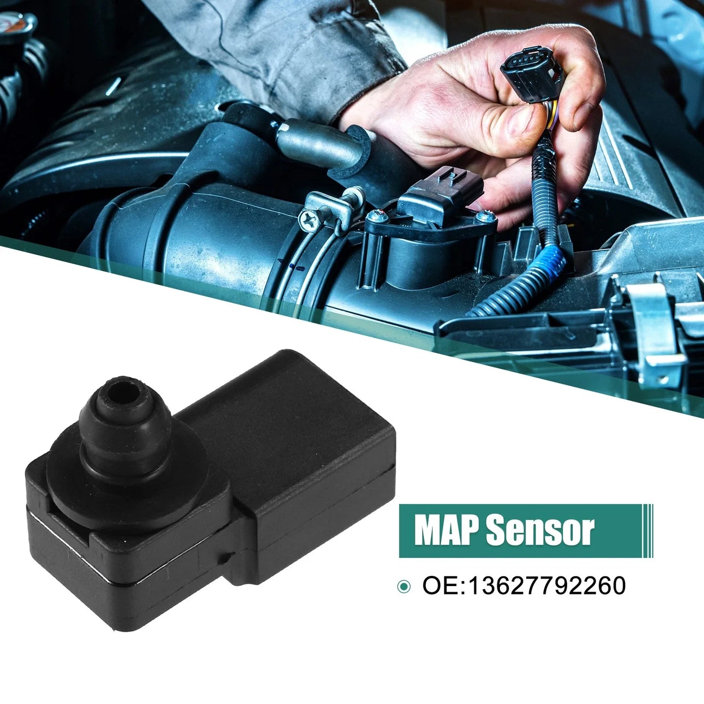 MAP Sensor 3.0L Manifold Absolute Pressure Sensor for BMW 335d (2009-2011)