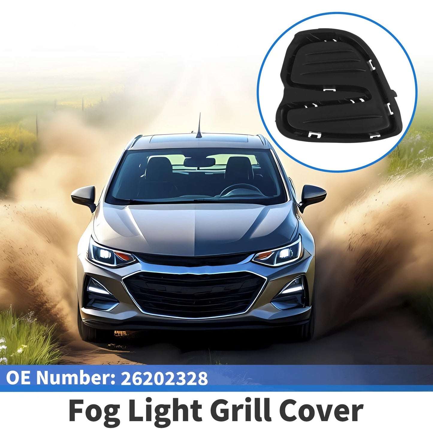1 Pc Fog Light Grill for Chevrolet Cavalier (2018–2020) No. 26202328