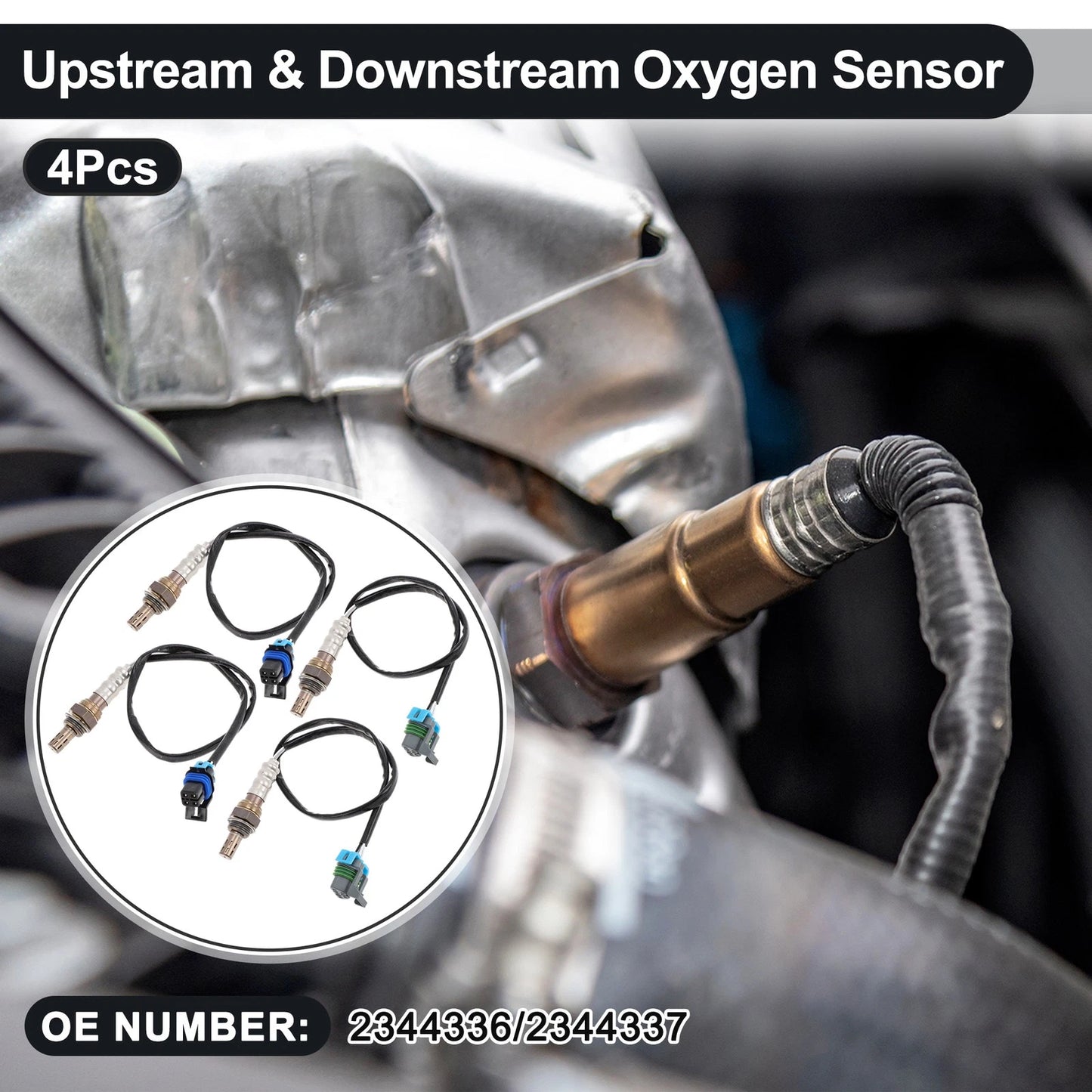 Set of 4 Upstream Downstream Oxygen Sensors for Chevrolet Avalanche 1500 (No. 2344336)