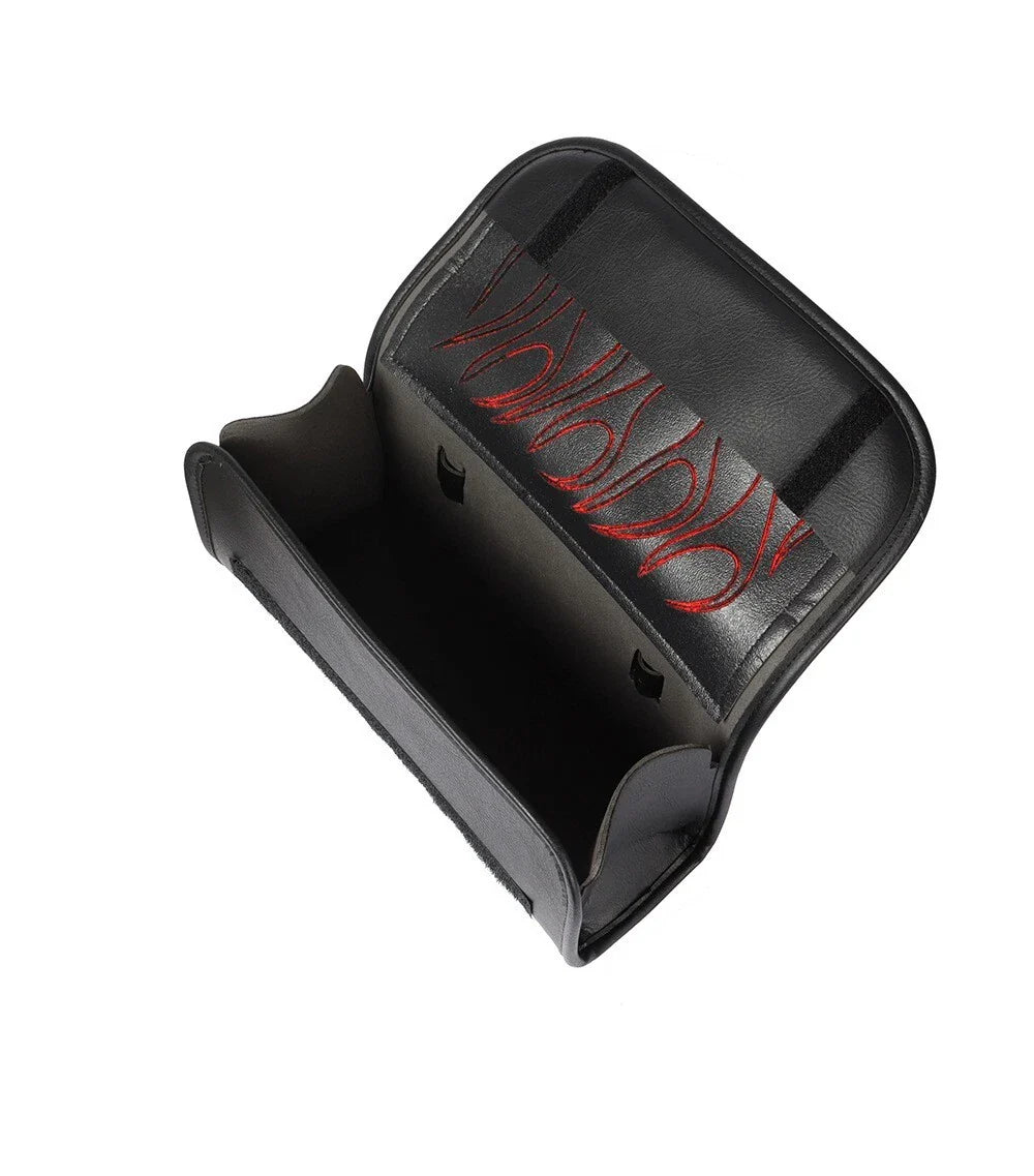 Leather Motorcycle Front Fork Tool Bag SaddleBag Storage Pouch