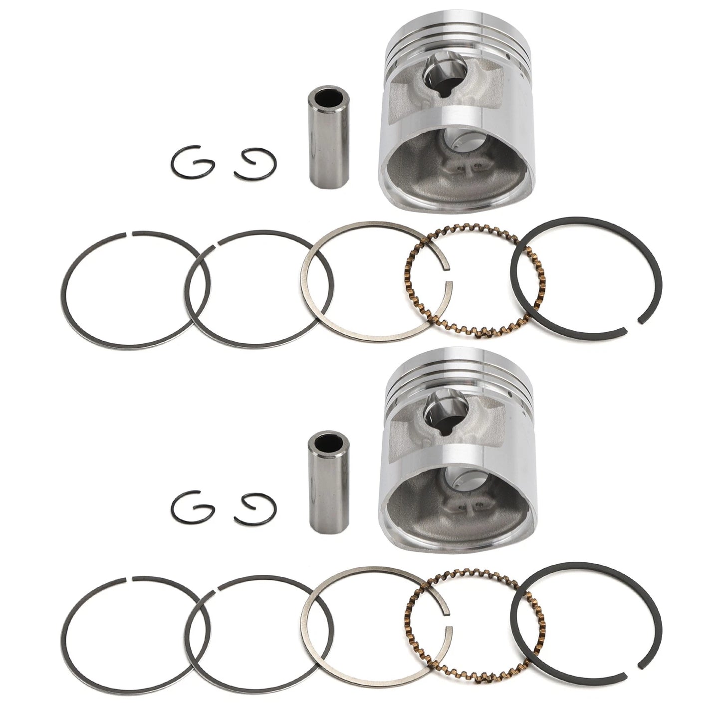 2X Finished Piston Kit 44.25mm for Honda CA125 CM125 CD125T CBT125 (1982–1999)