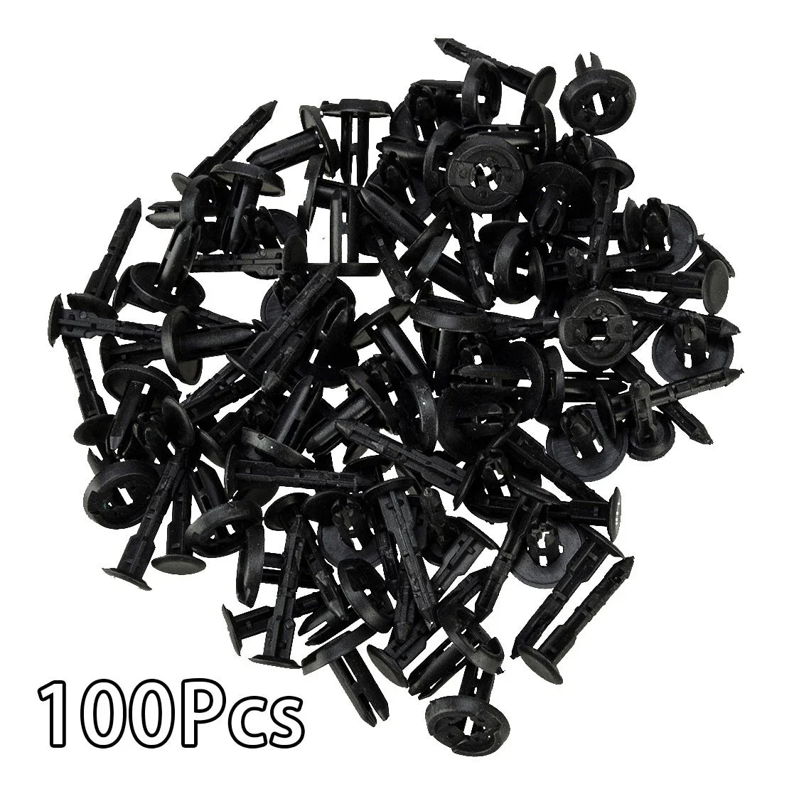 100 x 6mm Bumper Bonnet Trim Clips for Universal Vehicles