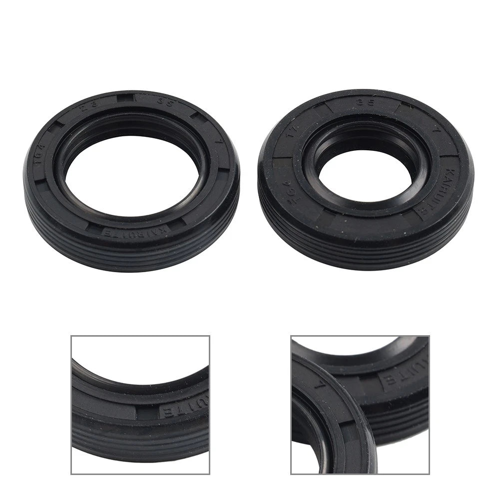 2X Crankshaft Oil Seals for Yamaha PW50 PY50 (1970–2023) Black Rubber