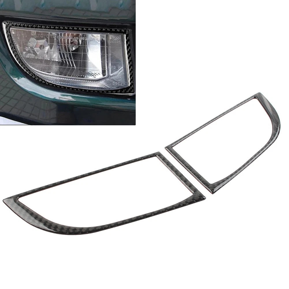 2X Front Fog Lamp Cover Trim for Toyota Land Cruiser Prado (2003–2009) Carbon