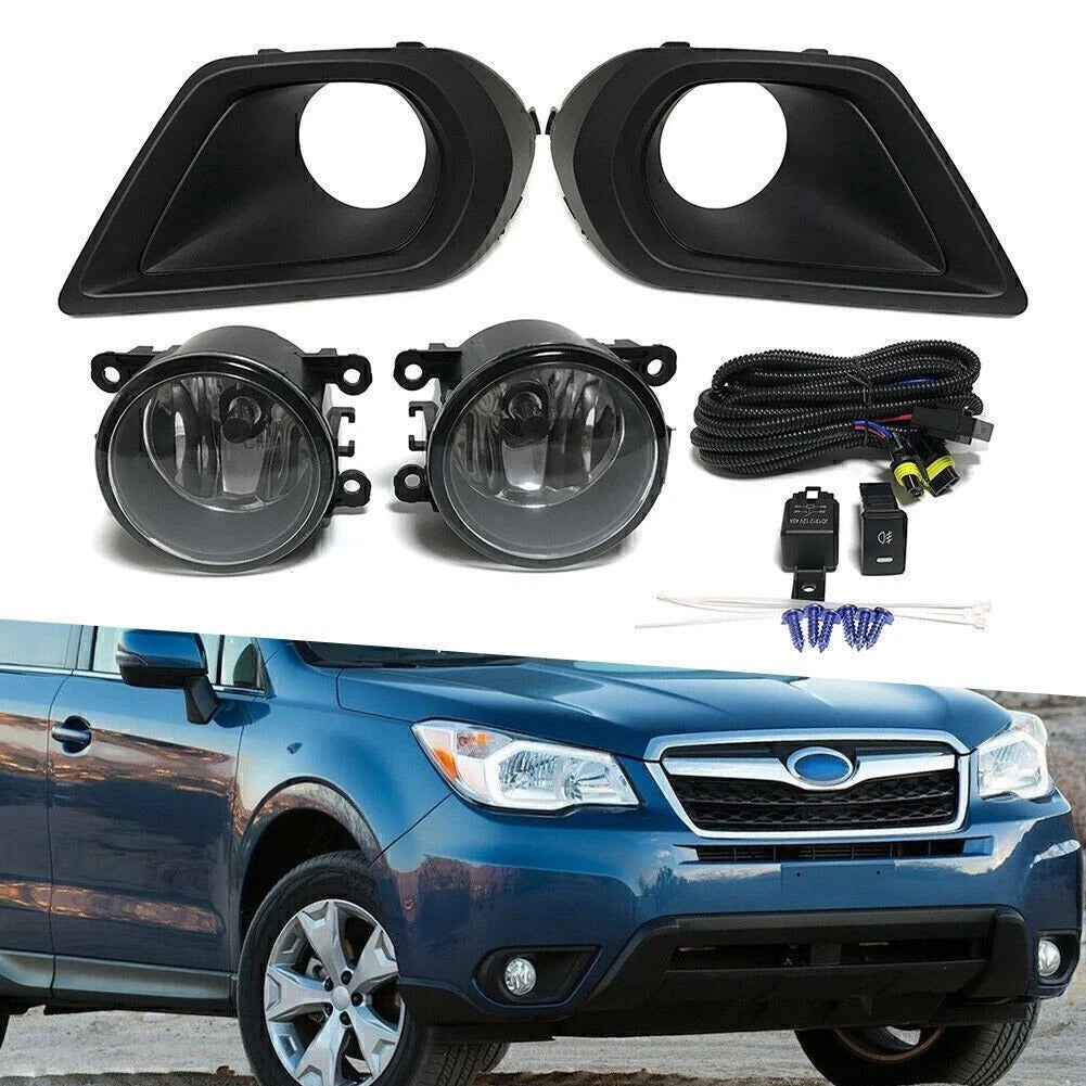 Pair Fog Light Lamp Kit with Wiring & Switch for Subaru Forester (2014–2016)