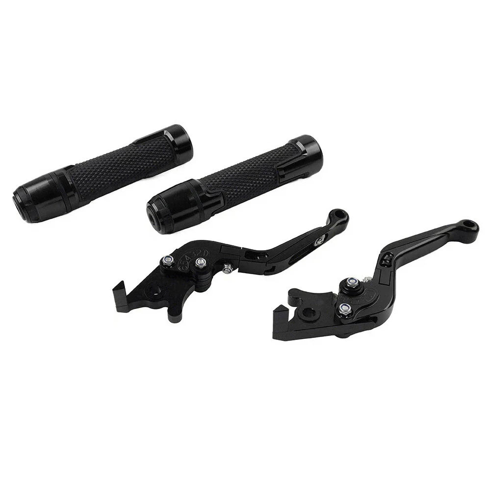 Black Folding Brake Clutch Lever Grip Set for Yamaha FZ MT 07 09 (2014-2020)