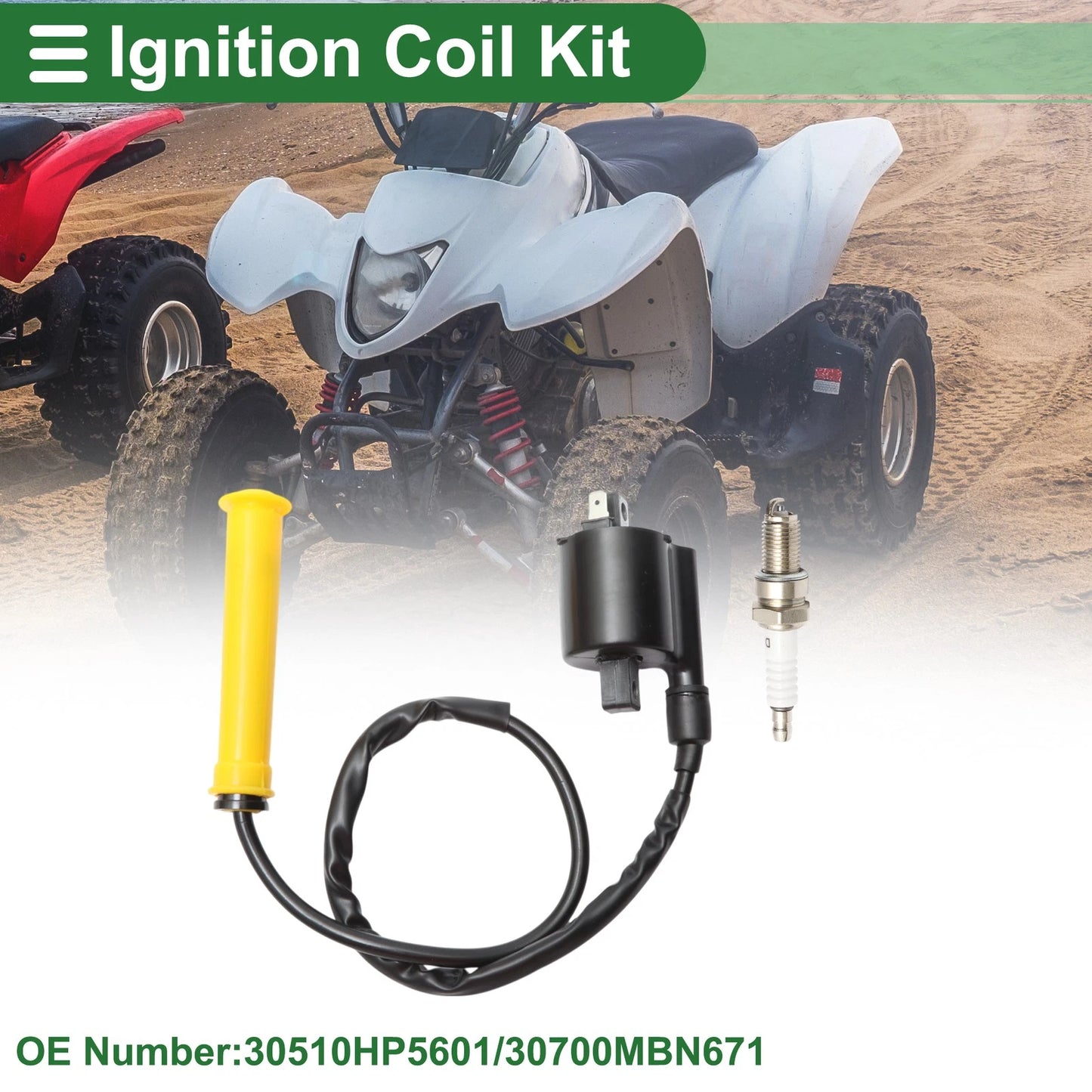 Ignition Coil Set for Honda ATV TRX420FPA (2009–2013) No. 30510HP5601/30700MBN671
