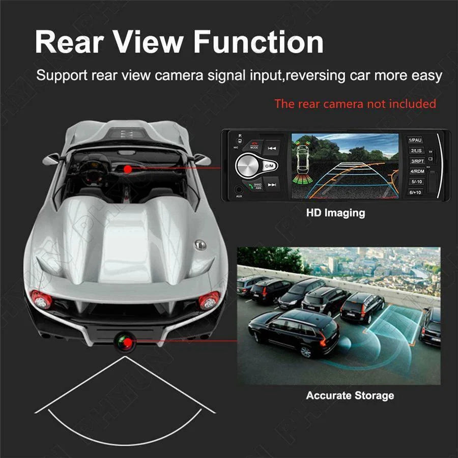4.1'' HD Car Radio MP5 Player w/ Bluetooth & 170�� Camera