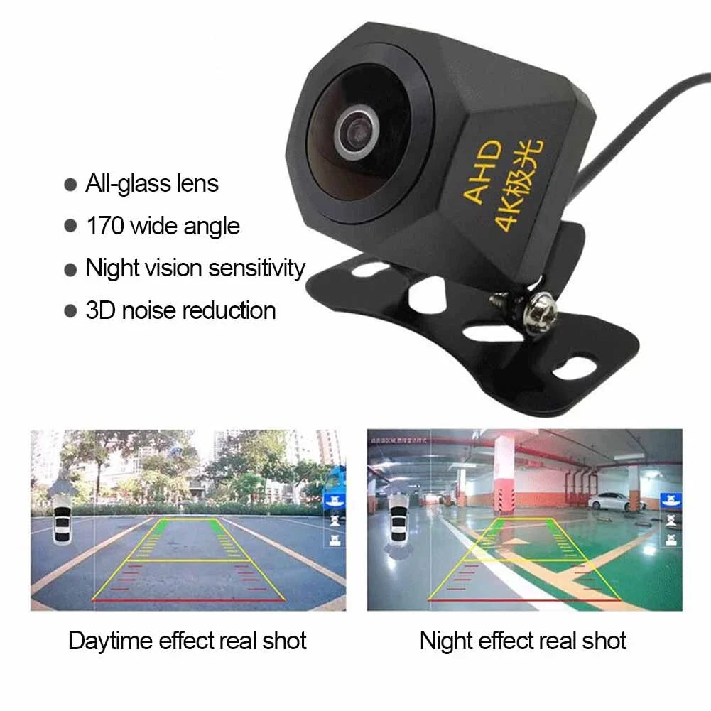 Rear View Camera 180° 4K AHD Reversing Parking Waterproof for Vehicle