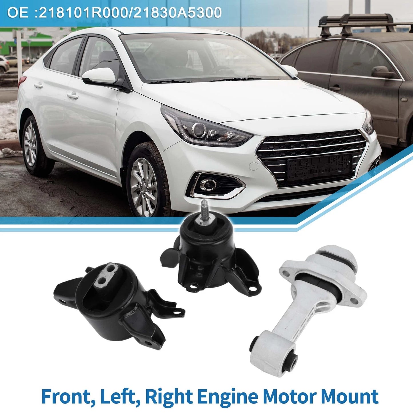 Engine Motor Trans Mount Set for Hyundai Accent (2012–2017)