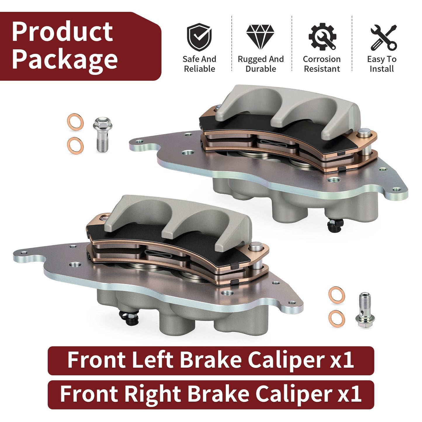 Front Brake Calipers Set for Polaris RZR PRO XP 4 (2020–2025)