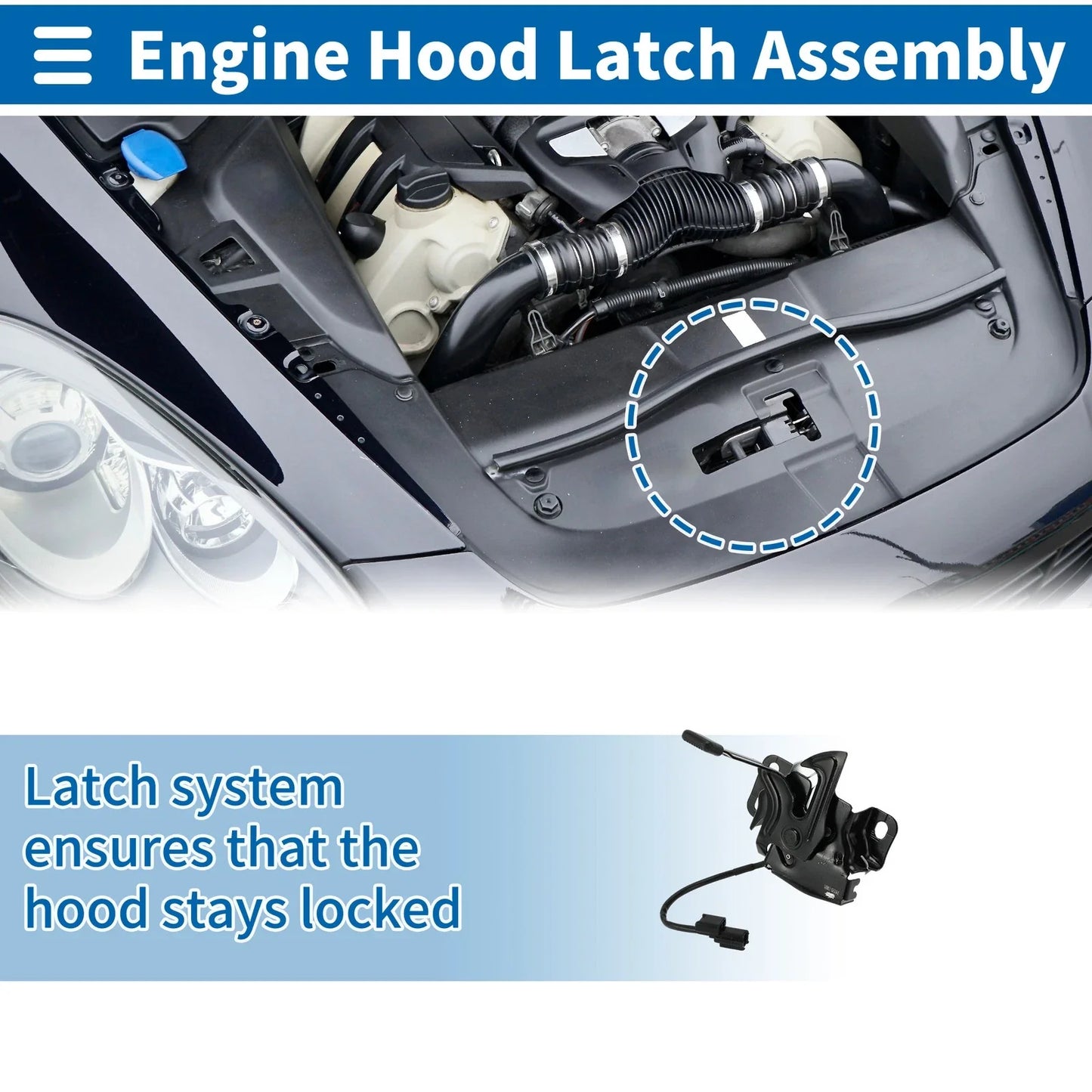 Hood Latch Assembly for Honda CR-V (2007-2009) - 1 x Quality Replacement