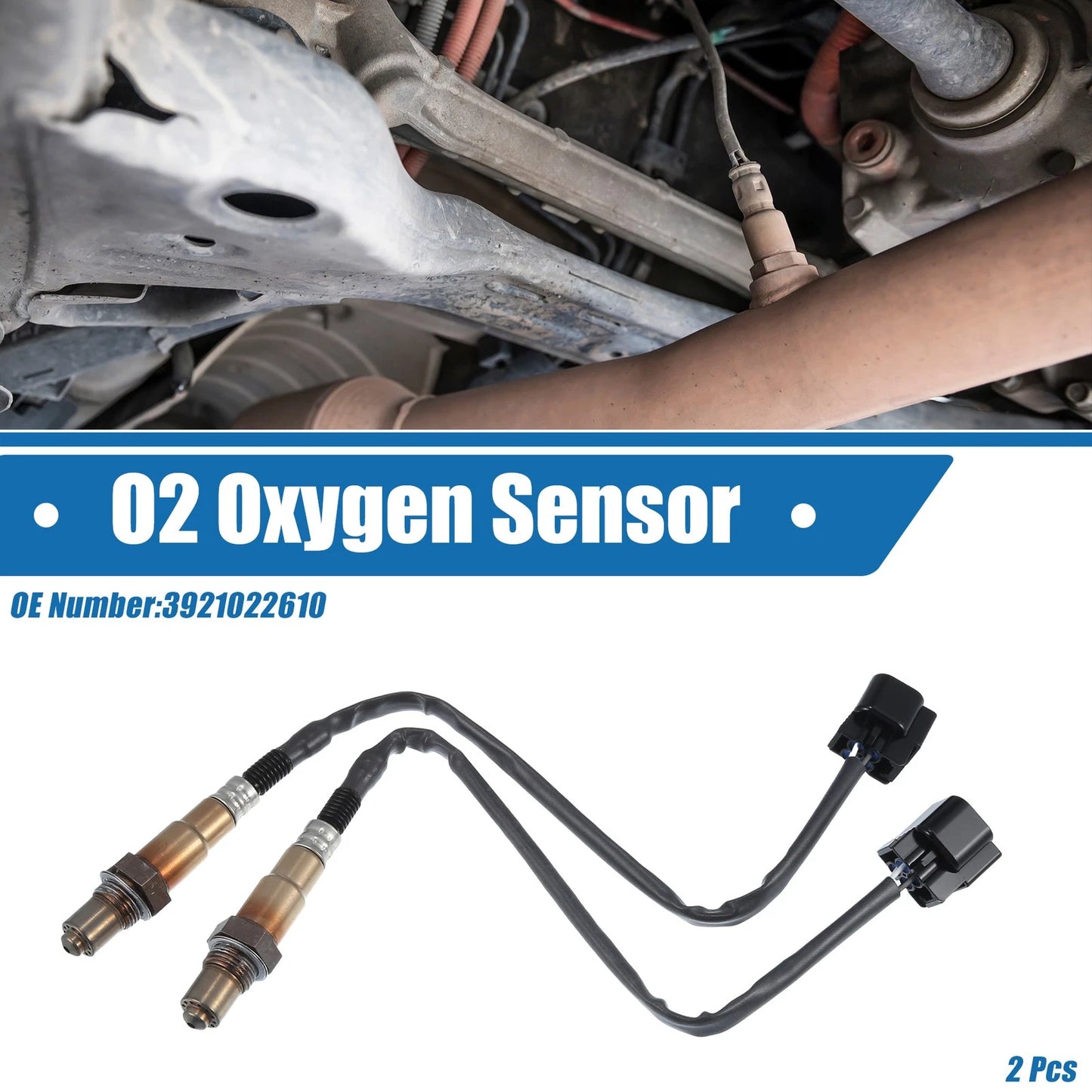 2X Oxygen Sensor No. 3921022610 for Hyundai Accent (2000–2011)