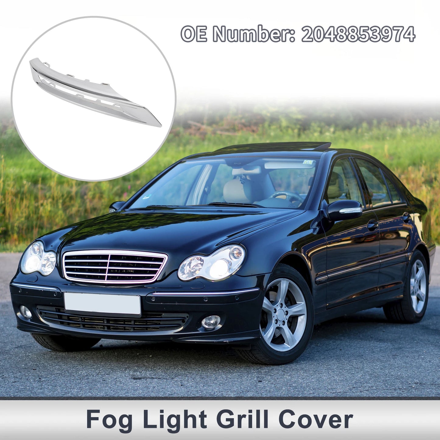 1 Pc Fog Light Grill for Mercedes Benz GLK (2014–2016) No. 2048853974