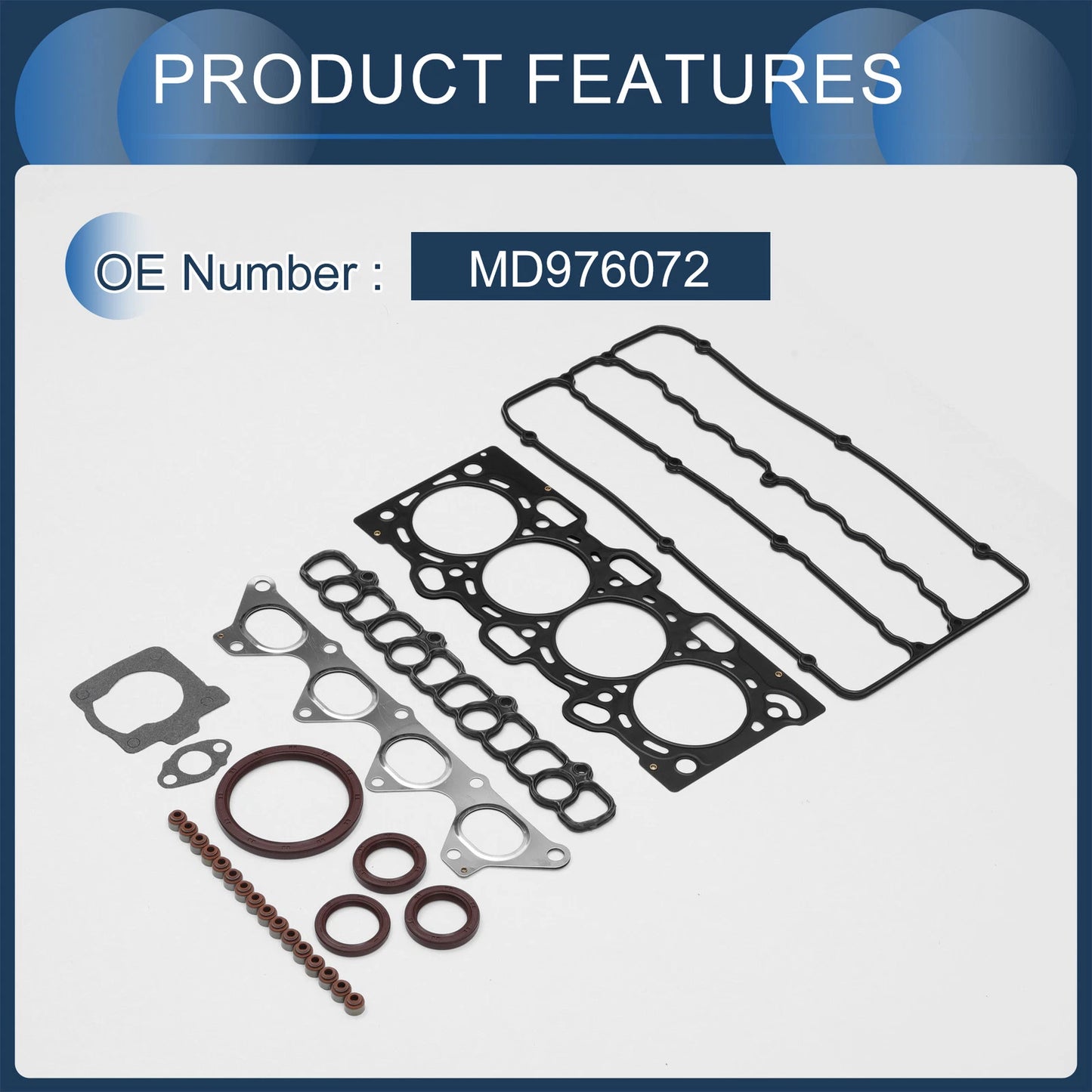 Cylinder Head Gasket Kit No.MD976072 for Mitsubishi 4G93 (1995–1999)