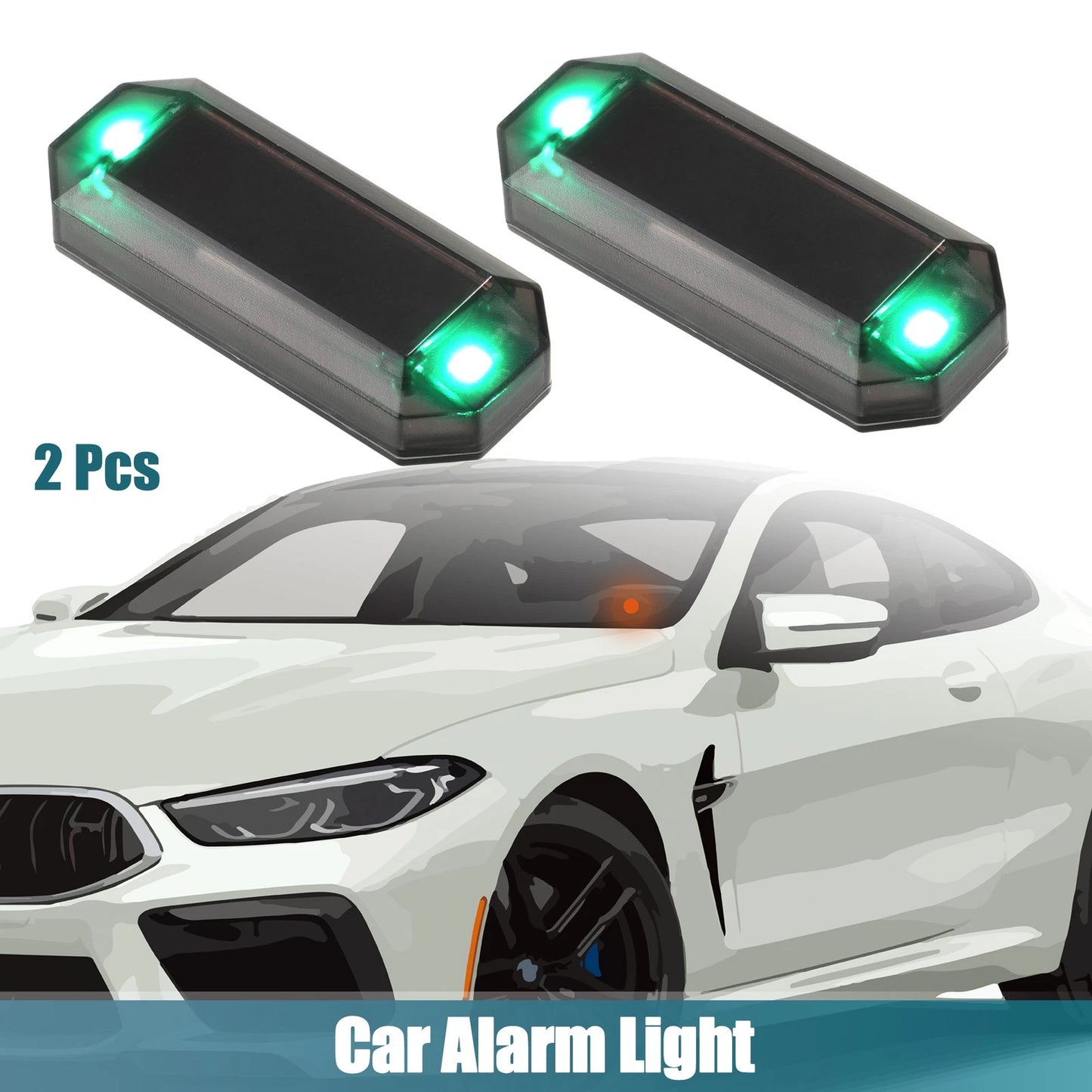 2X Solar Power Simulated Dummy Alarm LED for Universal Vehicles
