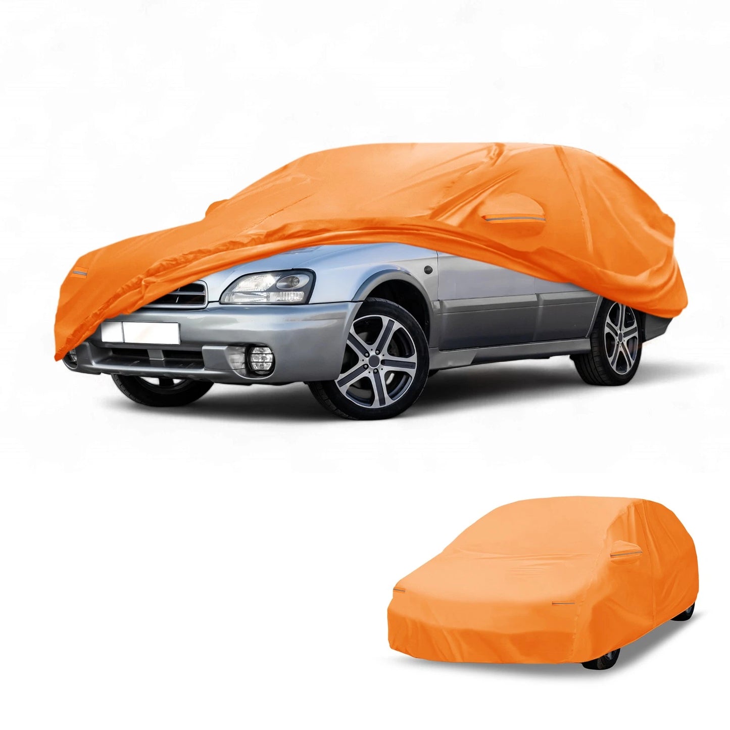 Waterproof Car Cover for Subaru Legacy (210D-PU, Orange, with Zipper)