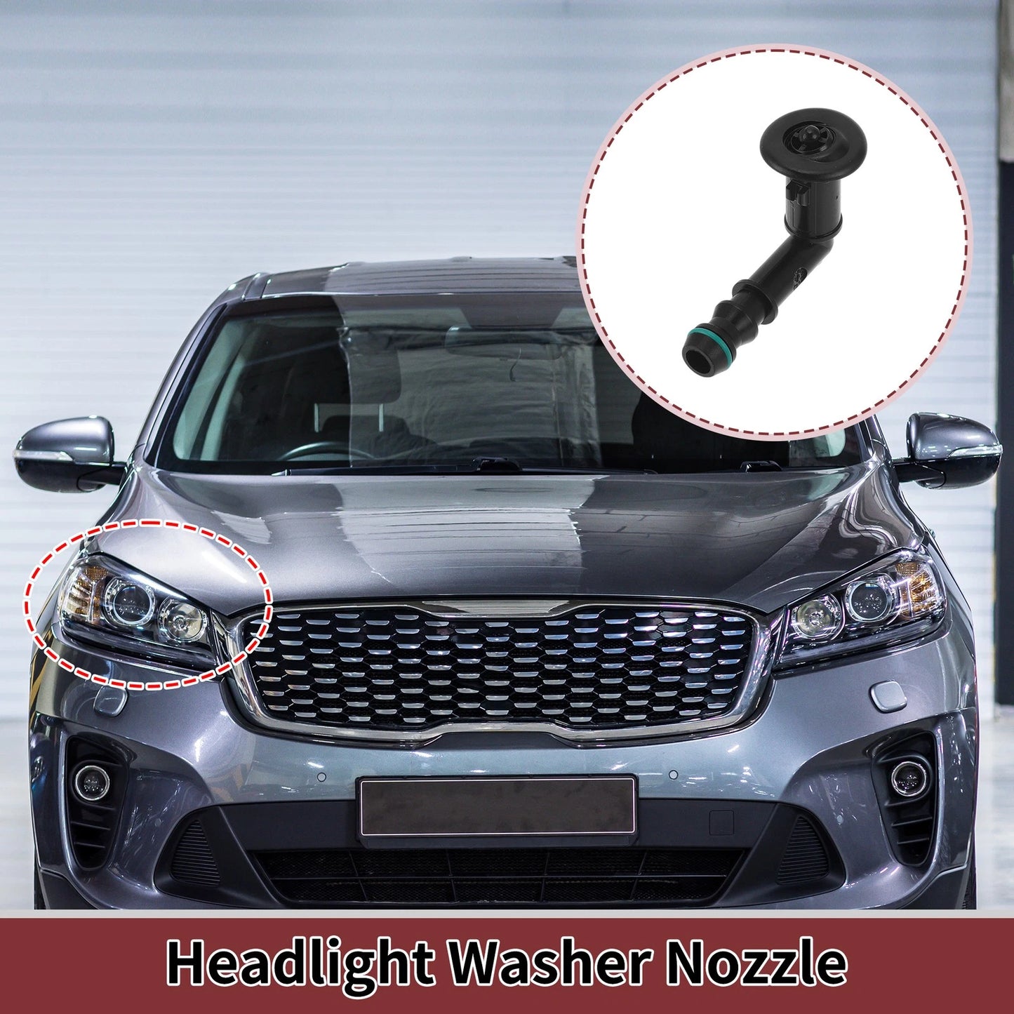 Front Passenger Side Headlight Washer Nozzle for Nissan Juke (2010–2018) No. 286411KA0A