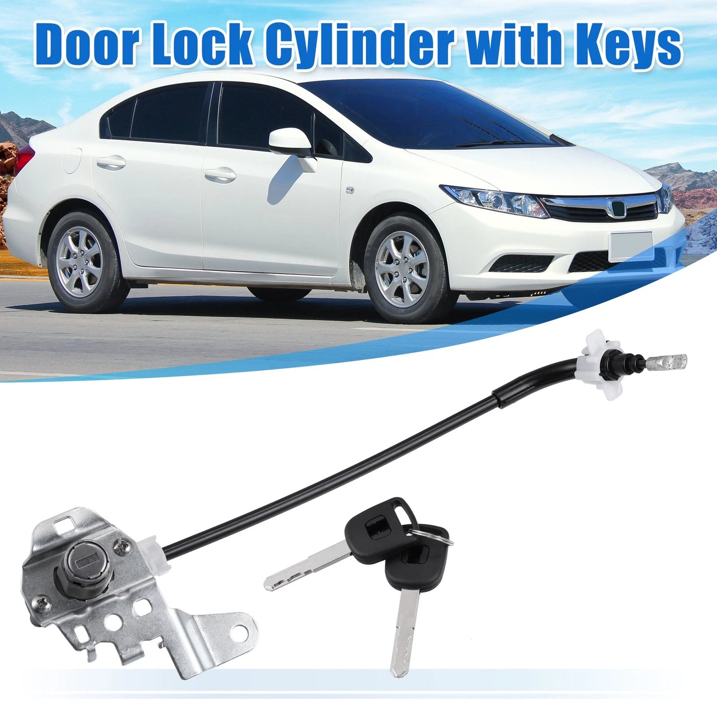 Set of 1 Front Left Door Lock Cylinder Cable for Civic (2007–2011) 72185-SNA-A01