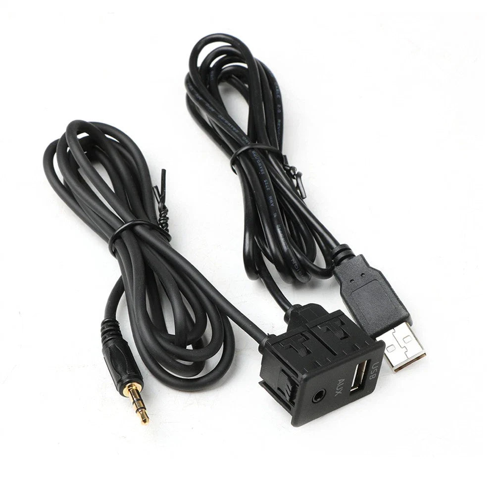 150cm USB Extension Cable Adapter for Car Dash Mount AUX Panel