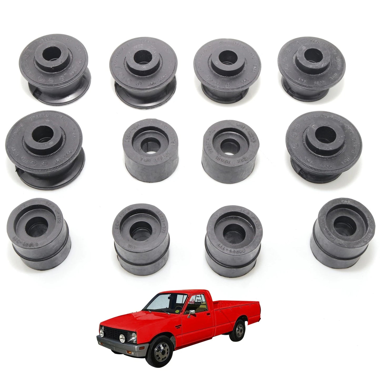 Set of 4 Cabin Mounting Rubber Bushings for Isuzu Faster Bedford KB Rodeo (1980–1988)