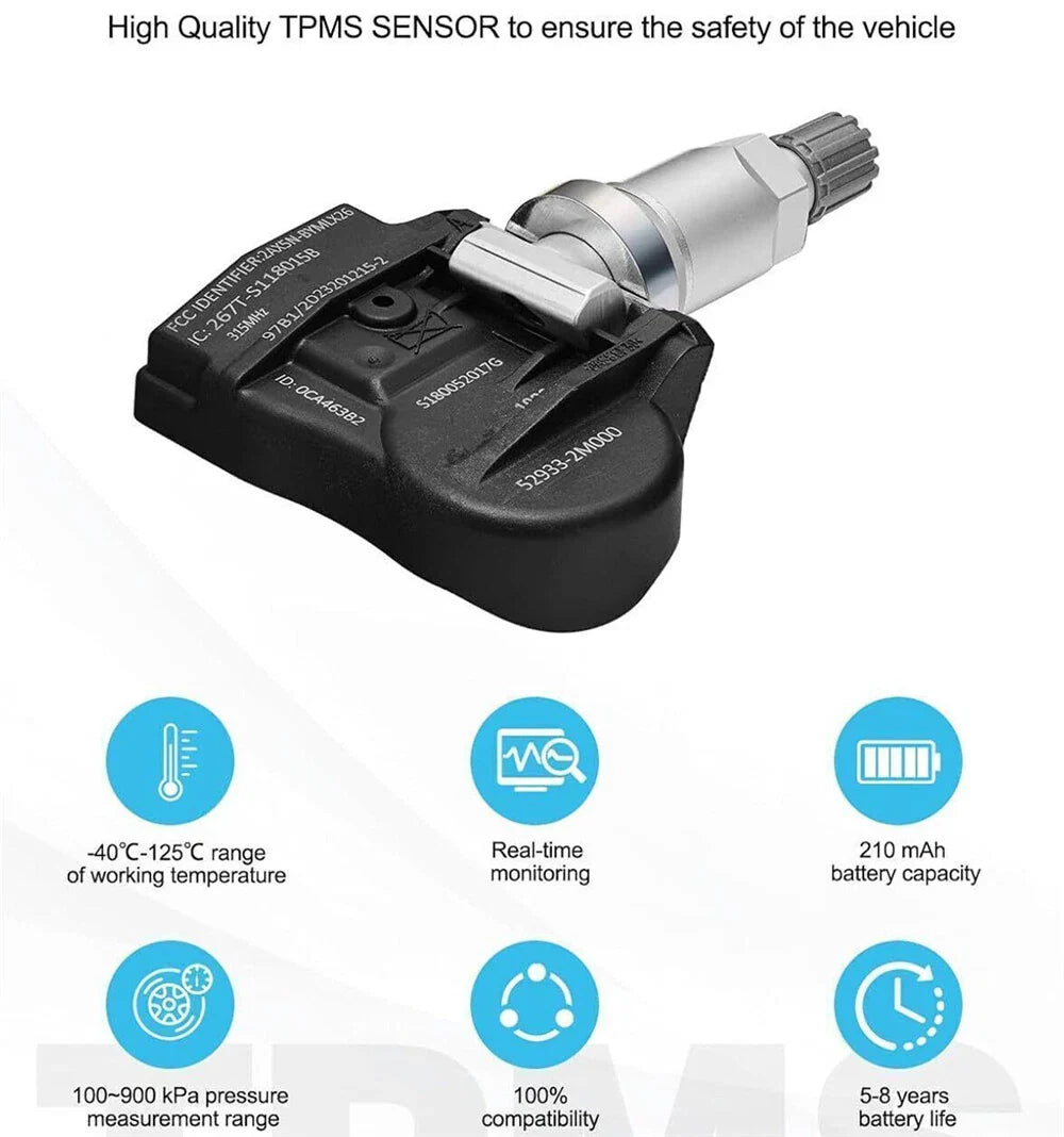 4 x TPMS Tire Pressure Sensors for Mazda (2014-2023)