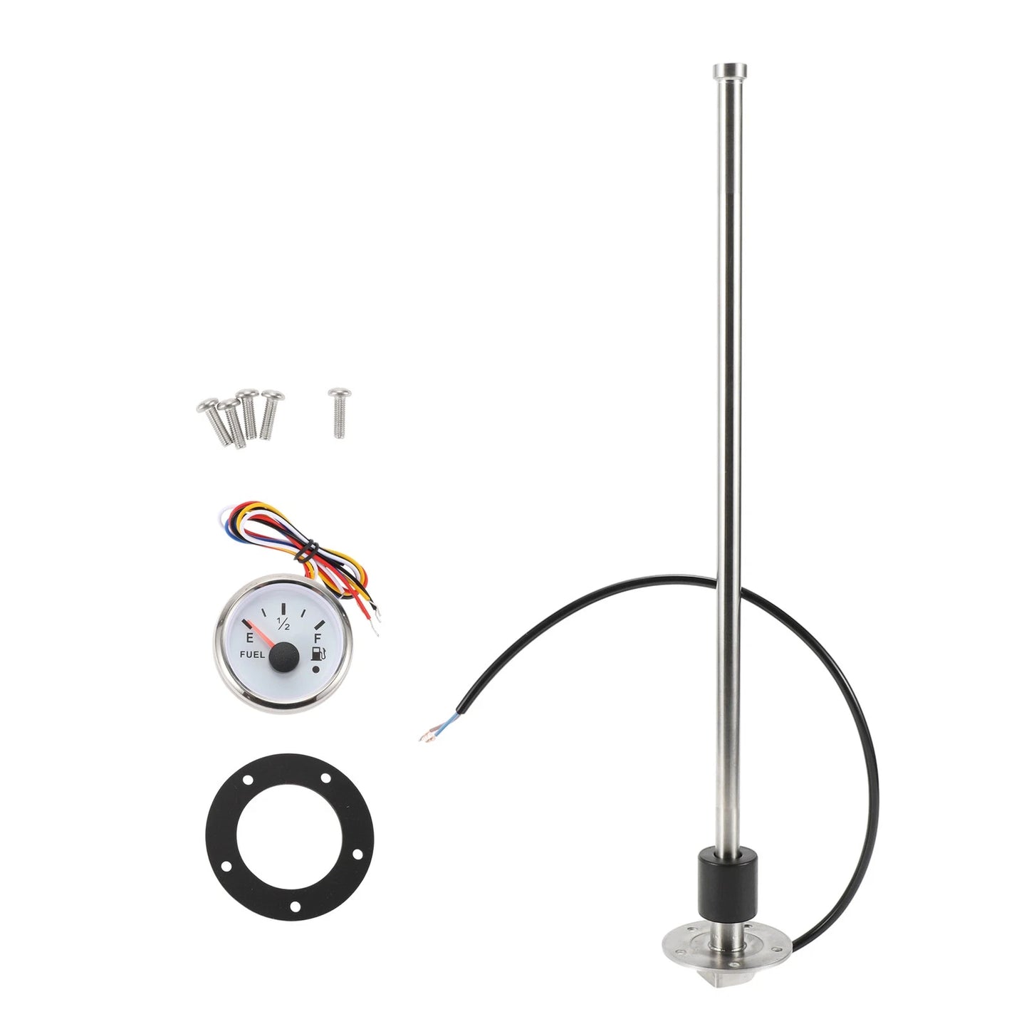 Fuel Sending Unit and Gauge Kit 0-190 Ohm for Boat Car Truck (460mm)