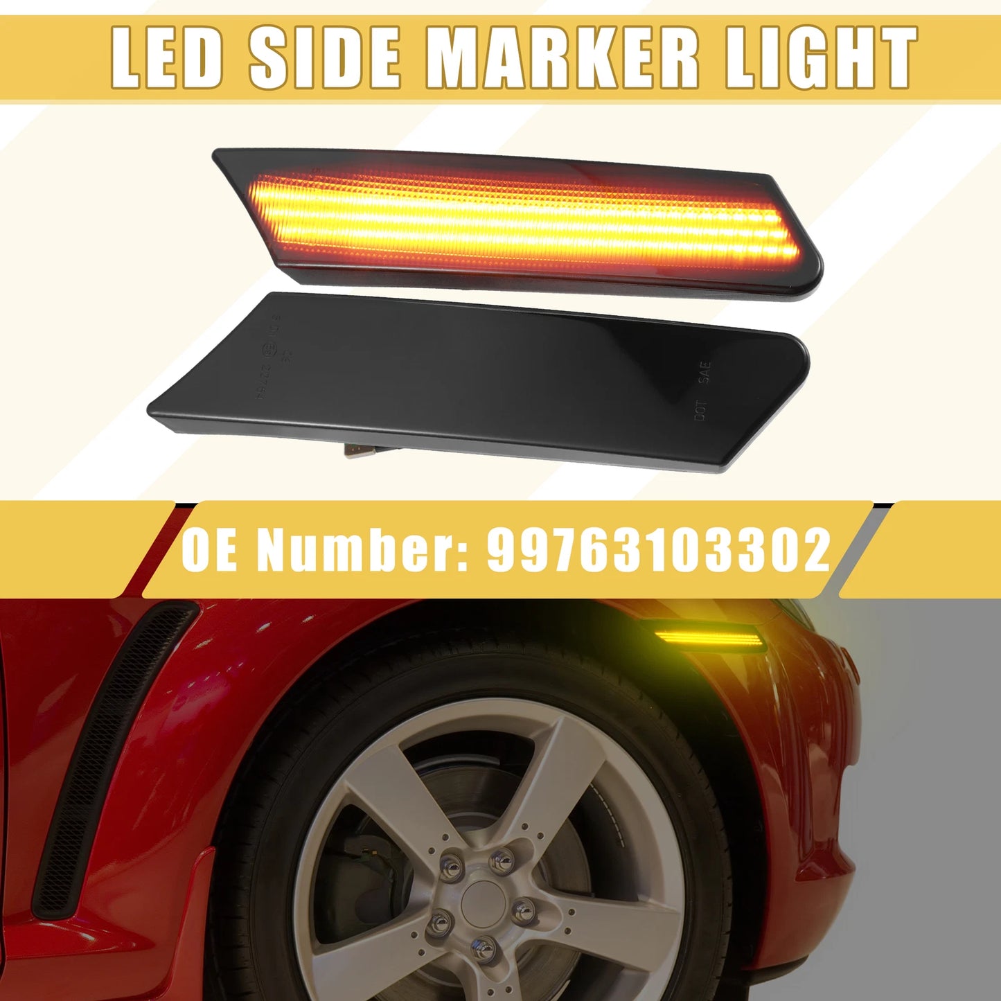 LED Side Marker Light for Porsche 911 (997) (1999–2004) - 99763103302