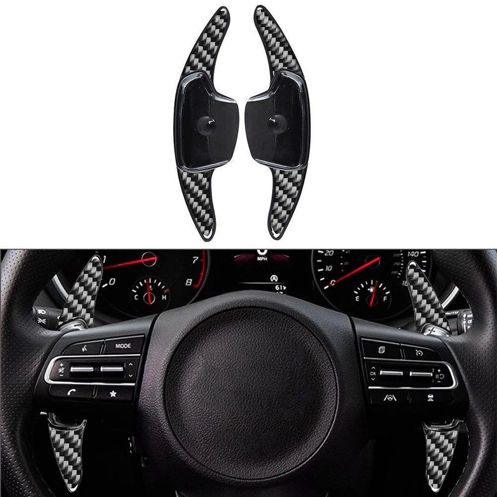 Carbon Black Steering Wheel Shift Paddle for Kia Stinger GT GT-Line GTS (2018–2022)