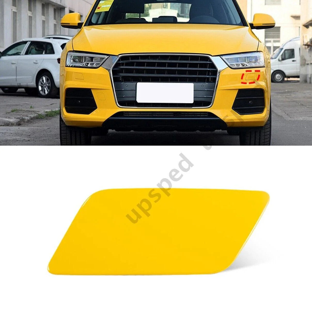 Front Bumper Headlight Washer Cover Cap for Audi Q3 (2016–2018)