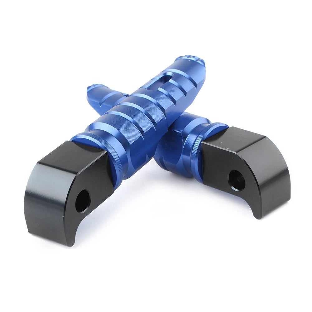 Set of 2 Rear Footpegs Pedal Pads for Yamaha MT-10 MT-09 MT-07 YZF-R6 R1 Blue
