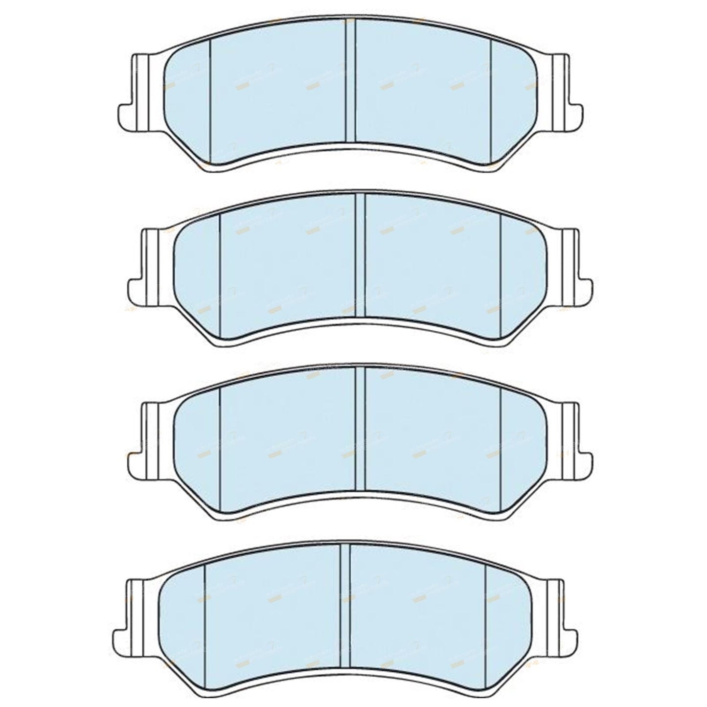 Set of 4 Bendix Rear Disc Brake Pads for Falcon Fairlane Fairmont (2005–2014)